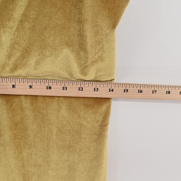 Lulus Honey Love Velvet Wrap Dress Size S Mustard Yellow Gold Bodycon Party Midi - Picture 6 of 13